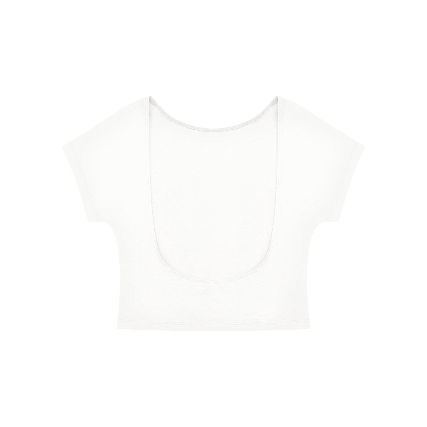 STILL. Women's Open Back Top — cropped stretch-cotton open back top