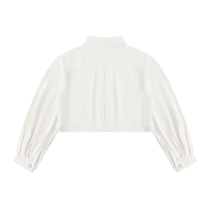 STILL. Women's Crop Denim Jacket — heavyweight cotton crop denim jacket