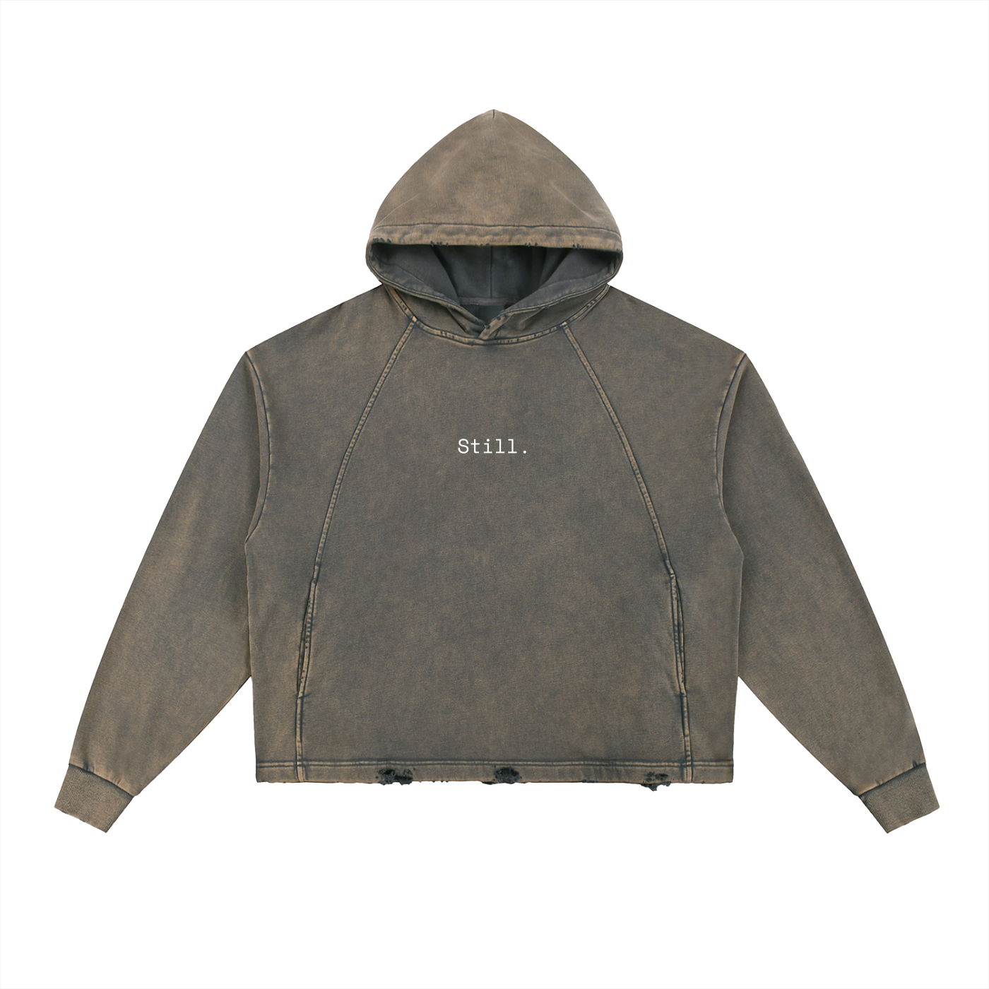 Distressed Boxy Hoodie
