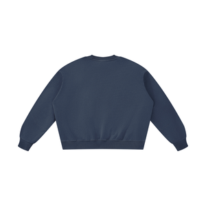 STILL. Boxy Vintage Wash Sweatshirt — garment-washed cotton crewneck