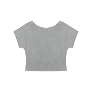 STILL. Women's Open Back Top — cropped stretch-cotton open back top