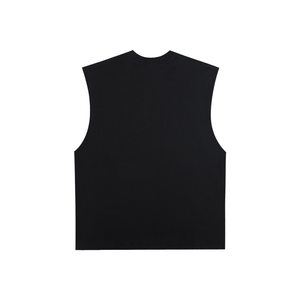 STILL. Raw Edge Cotton Tank Top — longline cotton tank with frayed raw edges