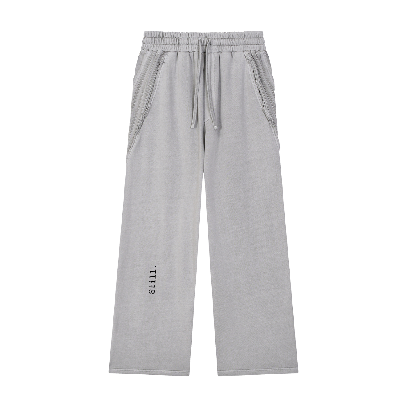 Snow Washed Tape Raw Edge Sweatpants