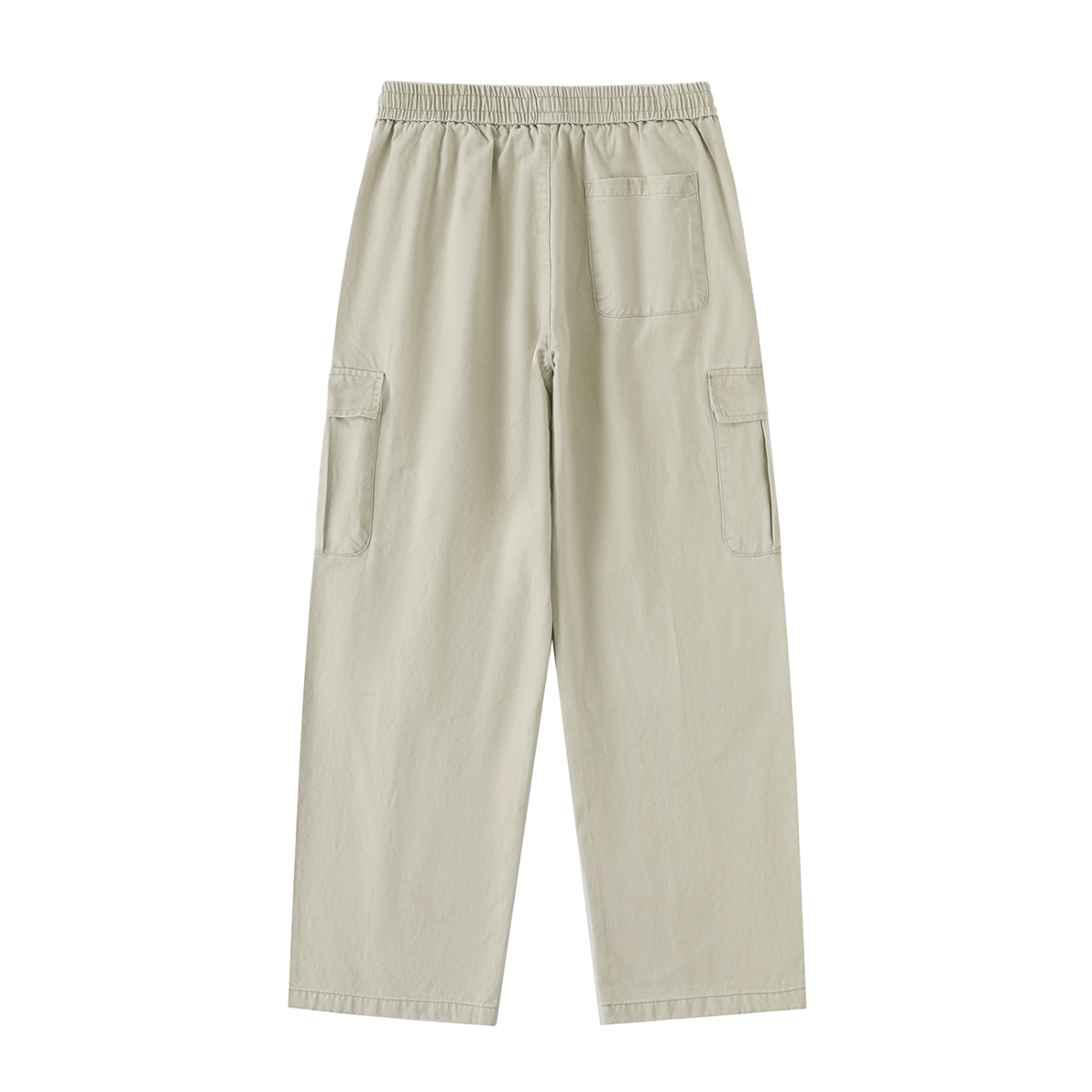 Still. Drawstring Waist Straight Leg Cargo Pants
