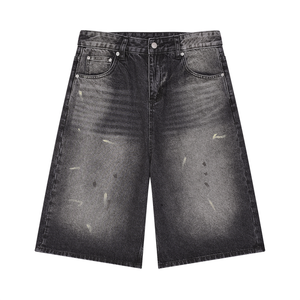 STILL. Men's Vintage Wash Denim Shorts — heavyweight washed denim