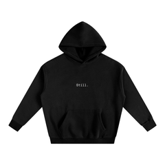 Still. Oversize Fleeced Hoodie — Black, front view