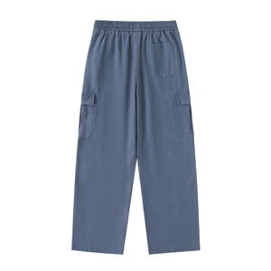 Still. Drawstring Waist Straight Leg Cargo Pants
