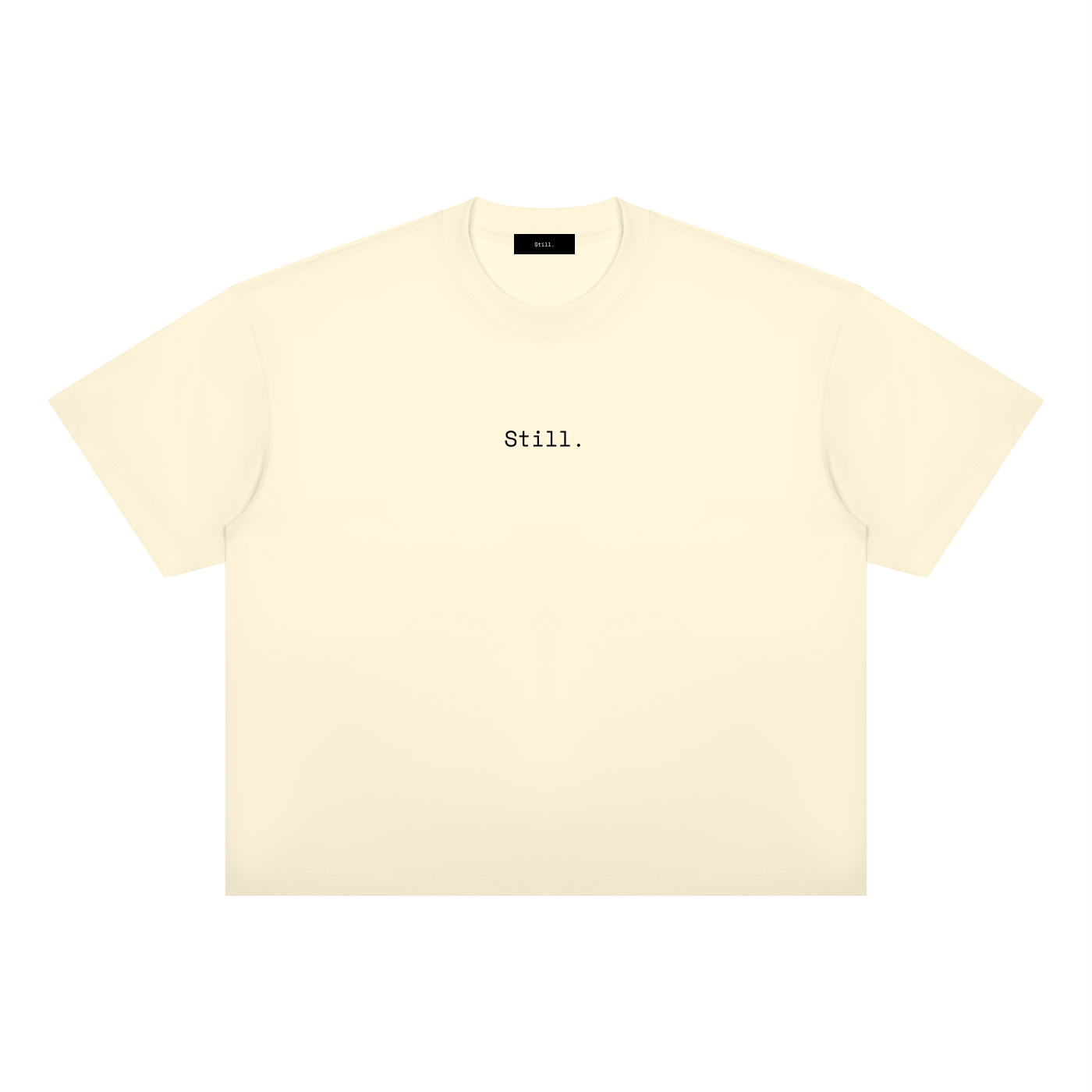 STILL. Boxy Drop Shoulder T-Shirt — midweight cotton-blend boxy tee