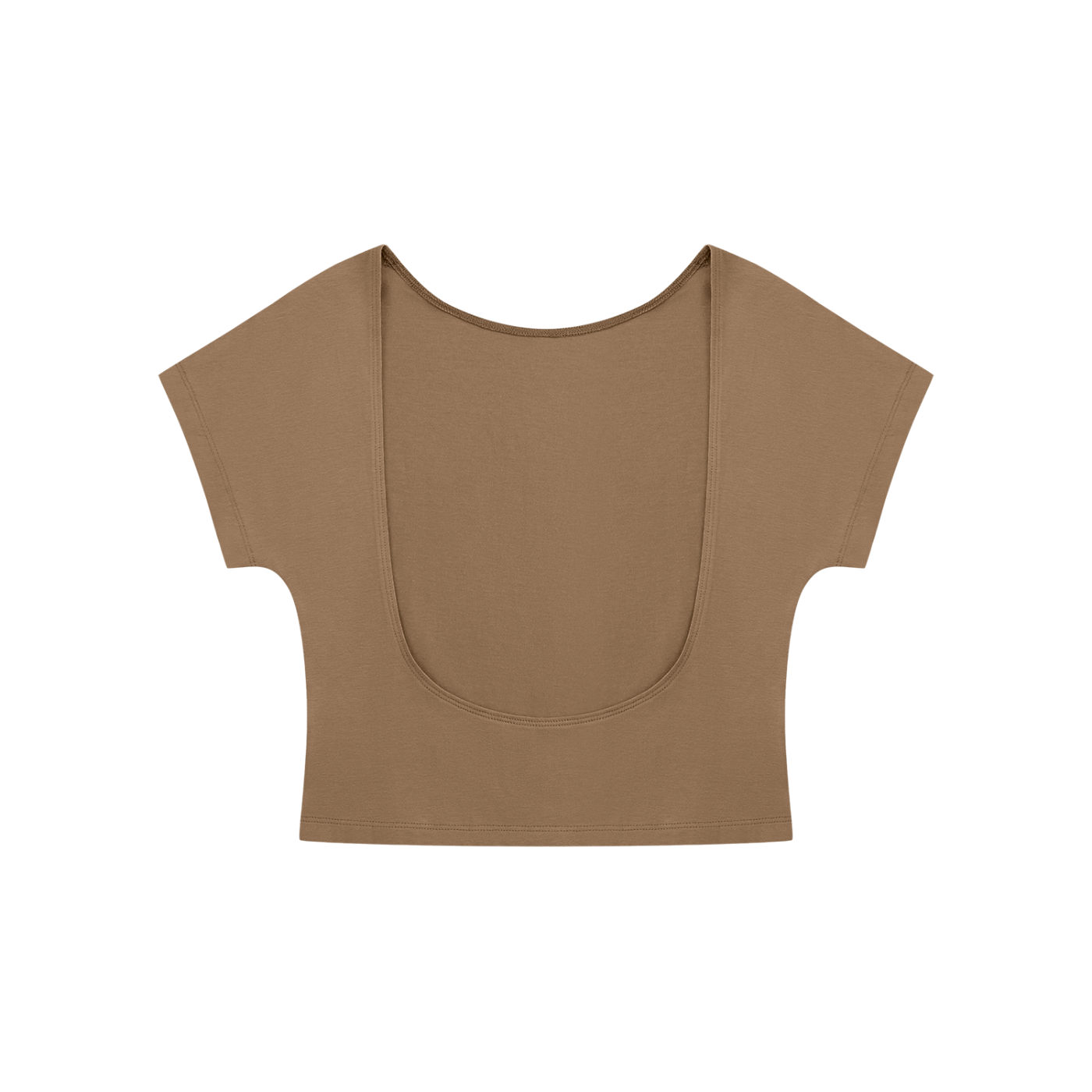 STILL. Women's Open Back Top — cropped stretch-cotton open back top