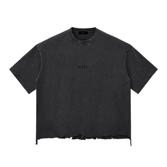 Still. Distressed Boxy T-shirt, front view