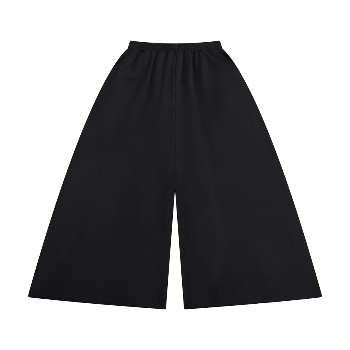 STILL. Women's Raw Edge Wide Leg Sweatpants in Black