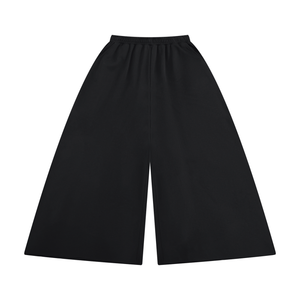 STILL. Women's Raw Edge Wide Leg Sweatpants in Black