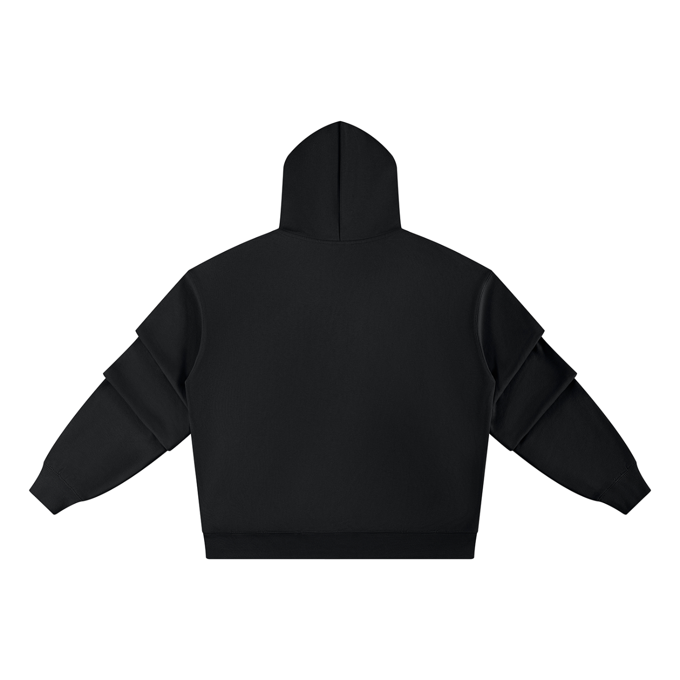 STILL. Heavyweight Ruched Sleeve Hoodie — 420 gsm fleece hoodie