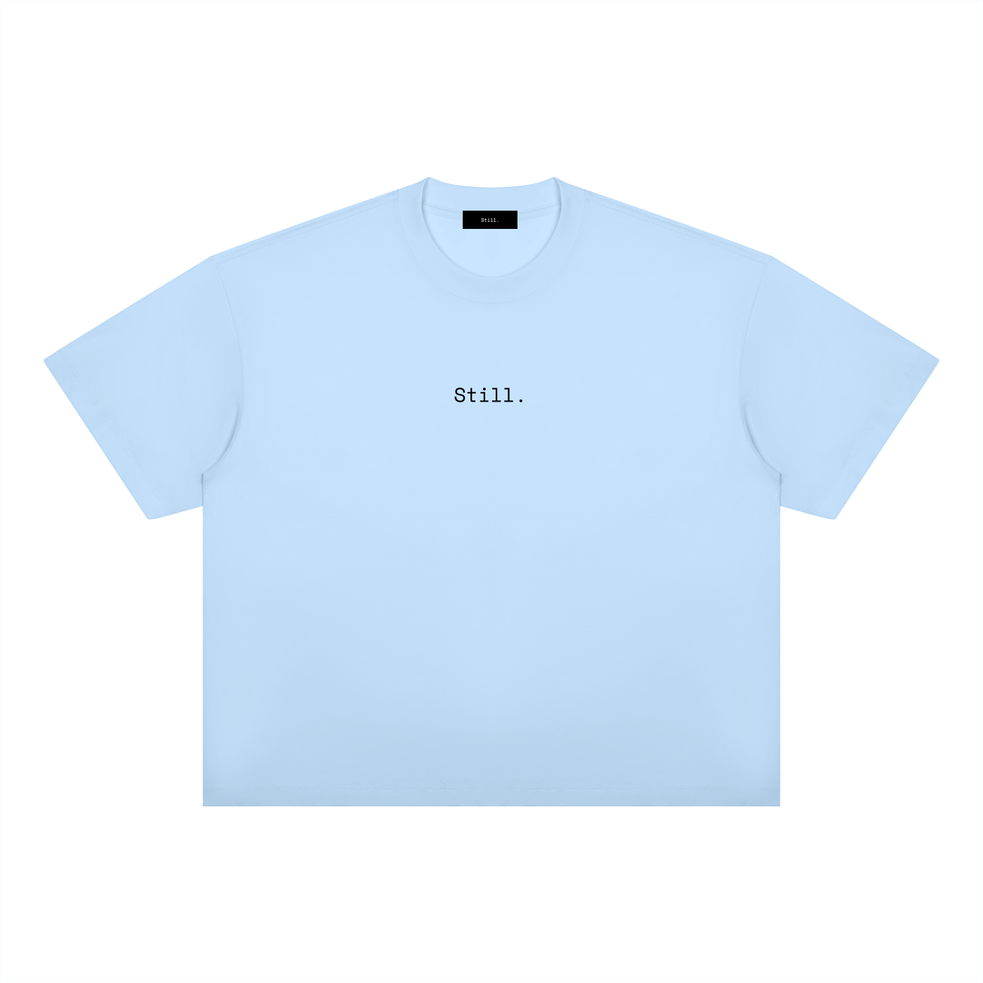 STILL. Boxy Drop Shoulder T-Shirt — midweight cotton-blend boxy tee
