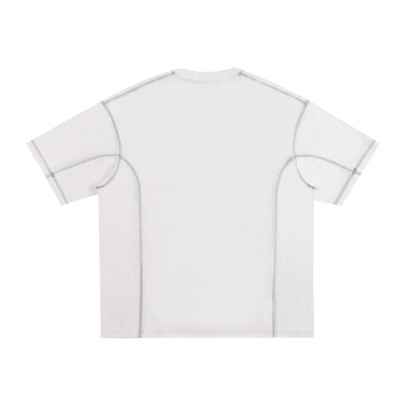 Streetwear Contrast-Stitched Cotton T-Shirt image 4