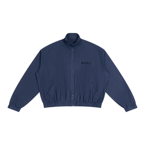 STILL. Striped Zip Track Jacket — lightweight striped track jacket