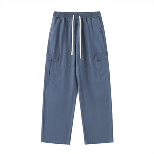 Still. Drawstring Waist Straight Leg Cargo Pants
