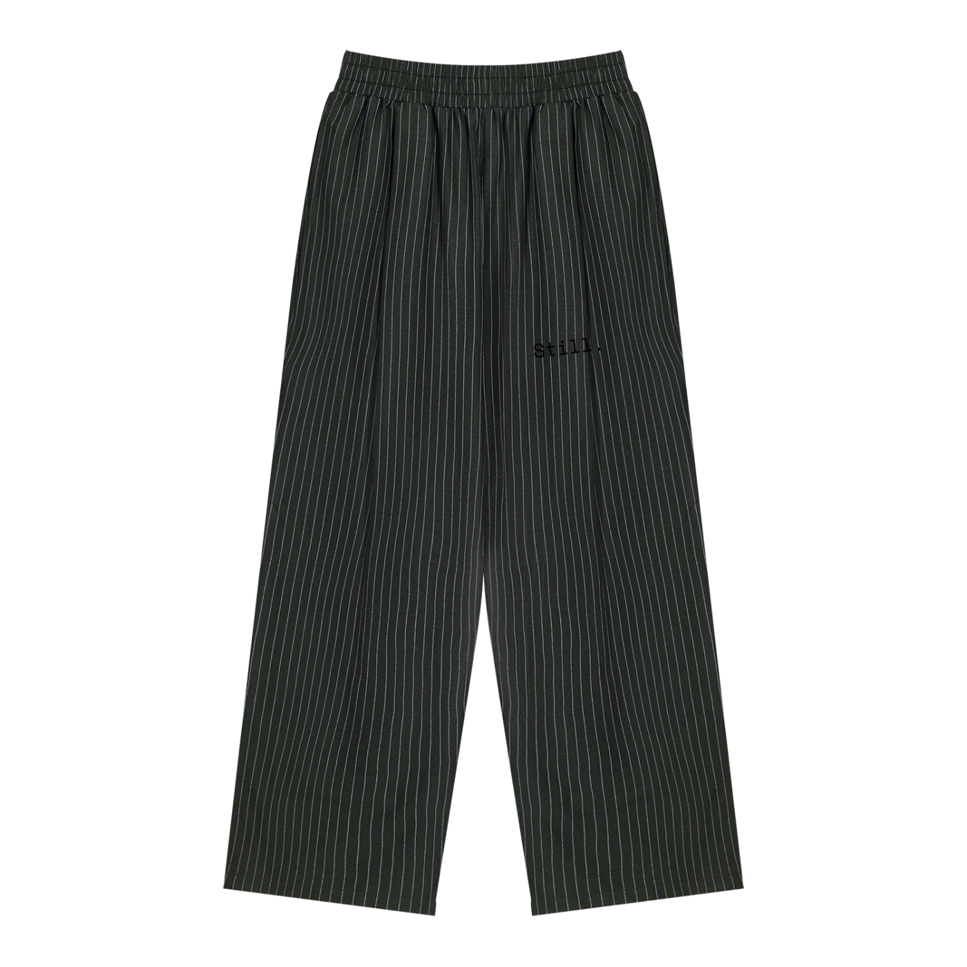 STILL. Striped Pleated Pants — lightweight striped trousers