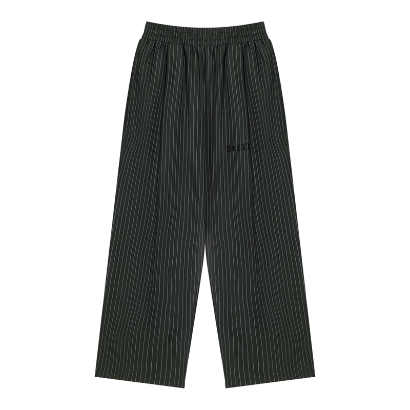 STILL. Striped Pleated Pants — lightweight striped trousers
