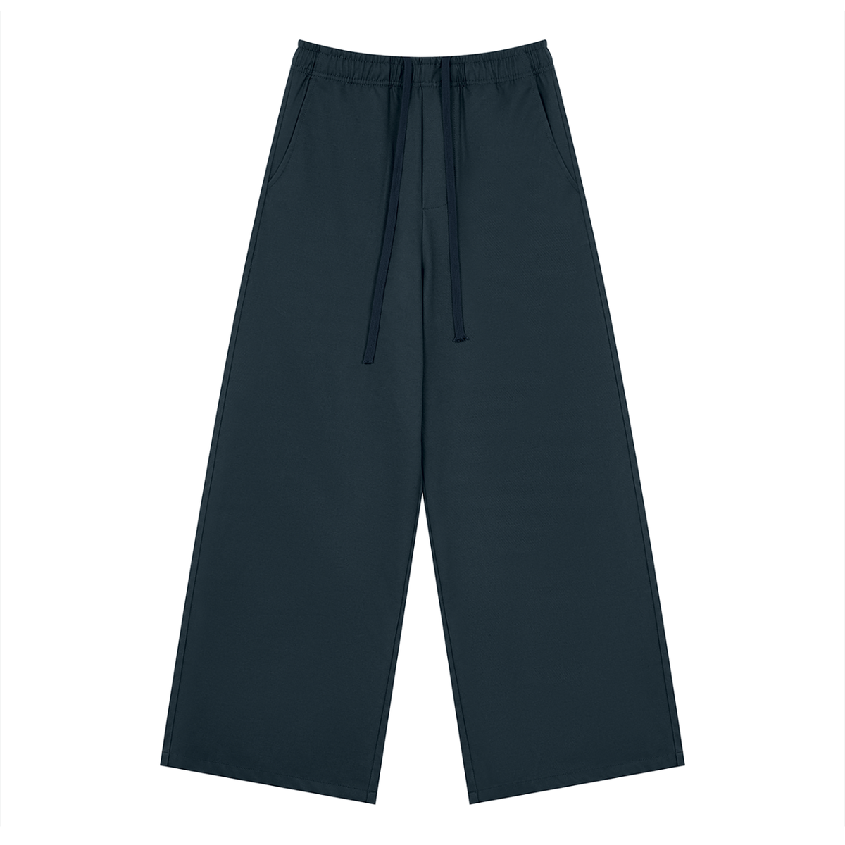 STILL. Men's Loose Straight Leg Pants in Navy Blue