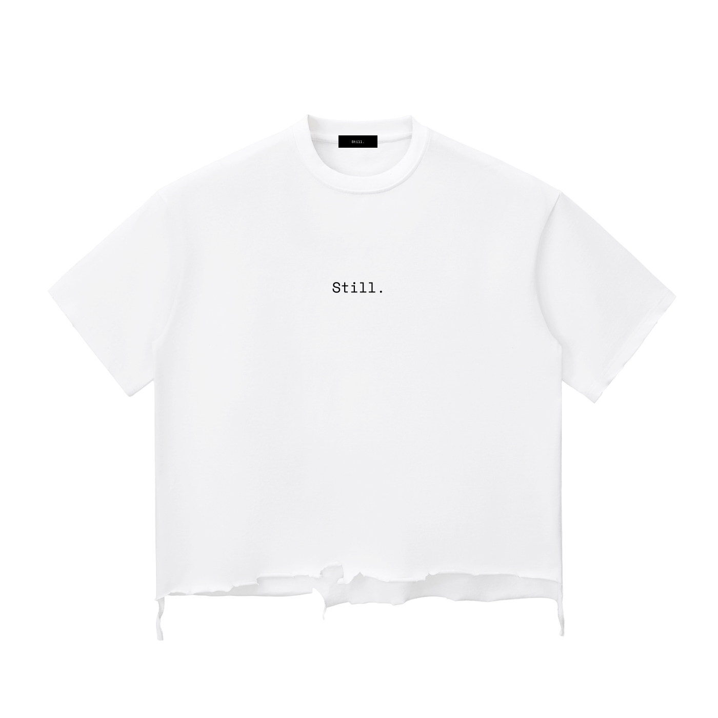 Snow Wash Raw-Hem Boxy T-shirt image 5
