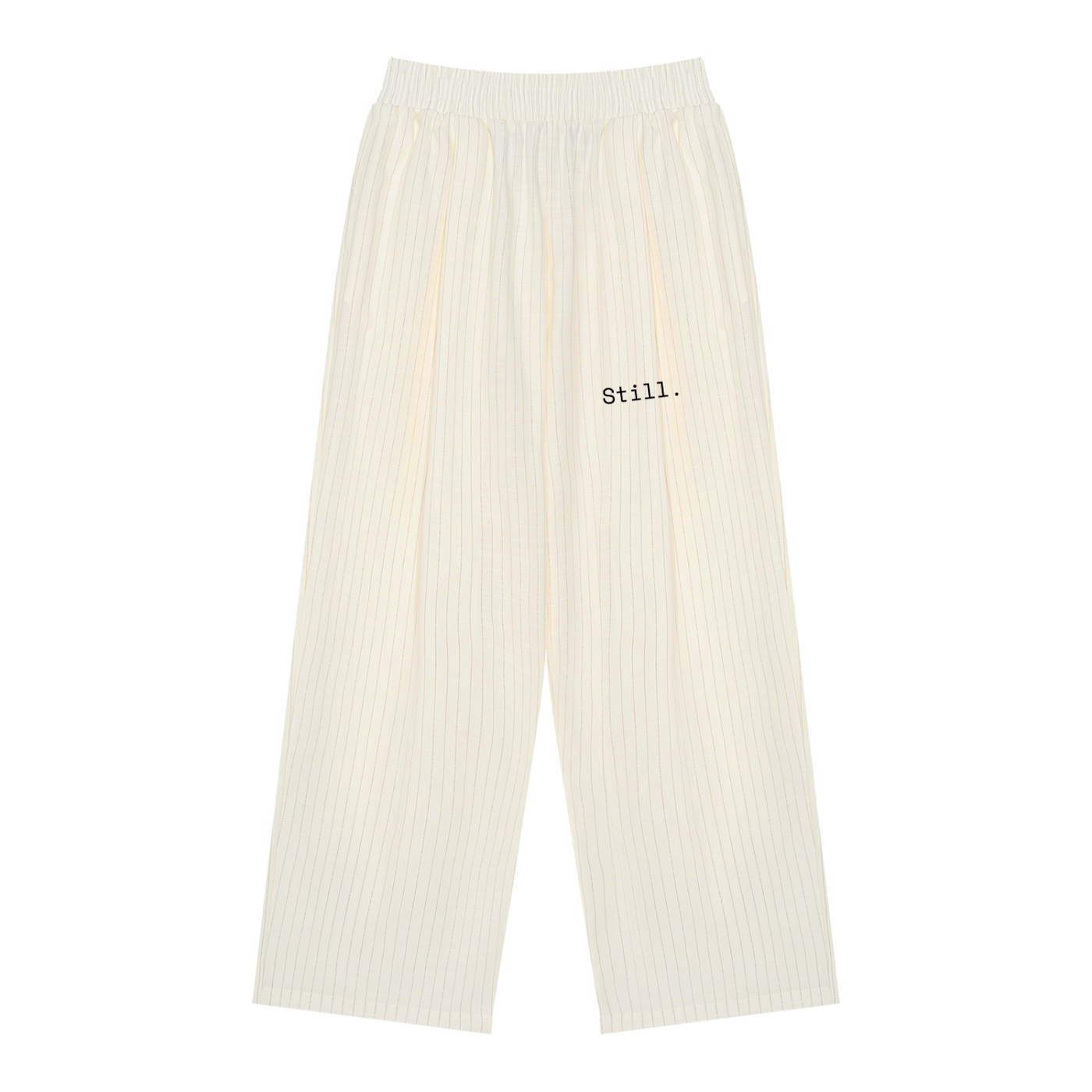 STILL. Striped Pleated Pants — lightweight striped trousers