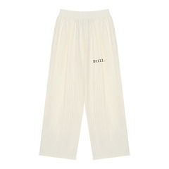 STILL. Striped Pleated Pants — lightweight striped trousers