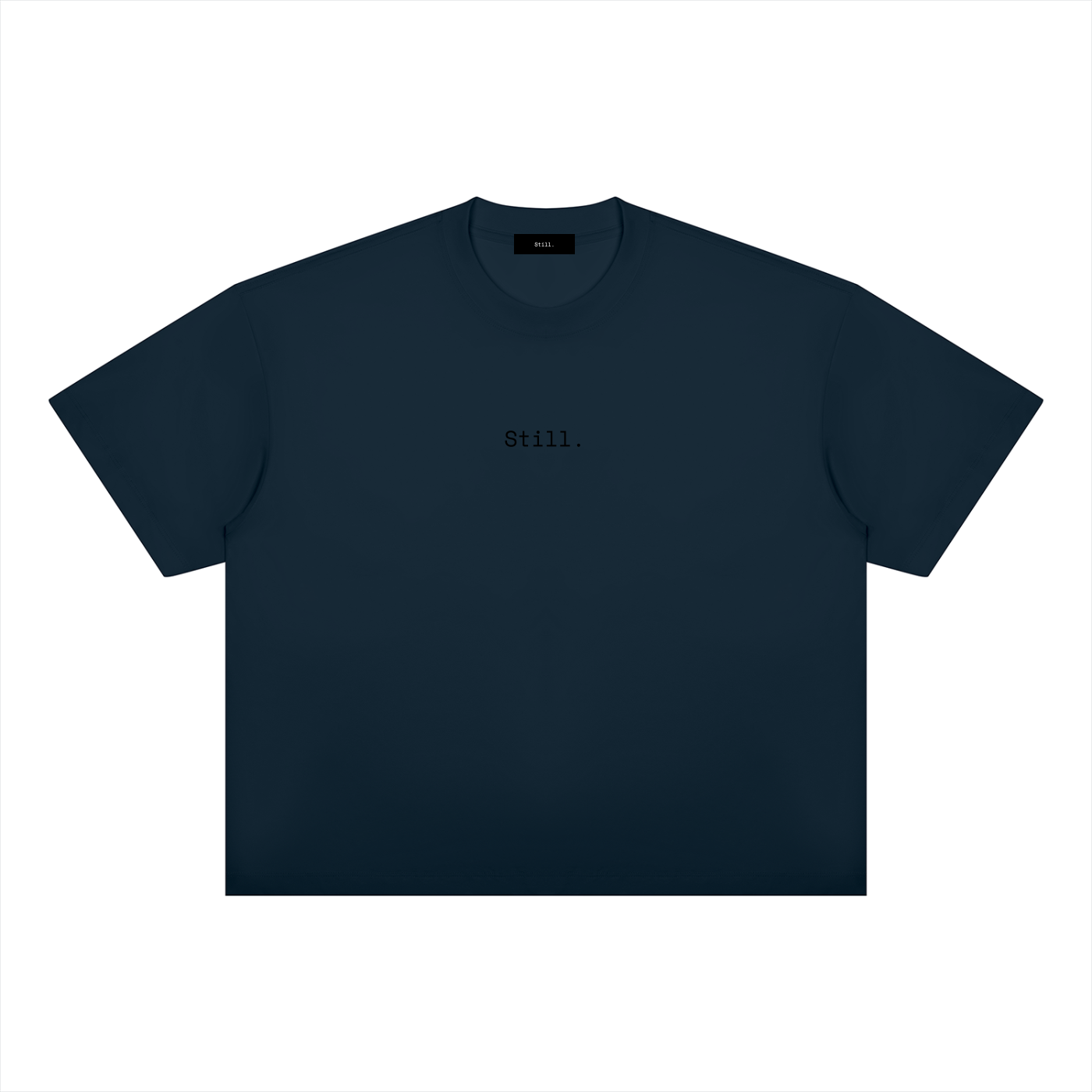 STILL. Boxy Drop Shoulder T-Shirt — midweight cotton-blend boxy tee