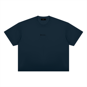 STILL. Boxy Drop Shoulder T-Shirt — midweight cotton-blend boxy tee