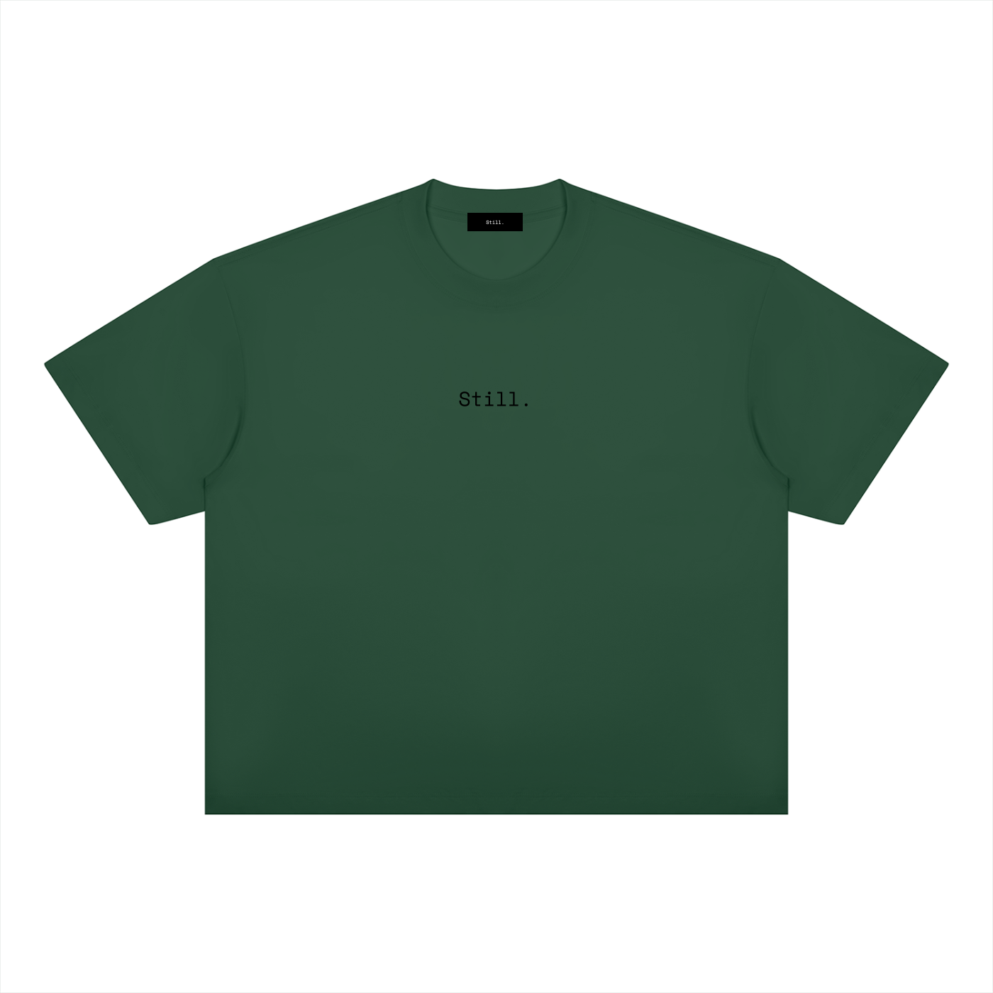 STILL. Boxy Drop Shoulder T-Shirt — midweight cotton-blend boxy tee