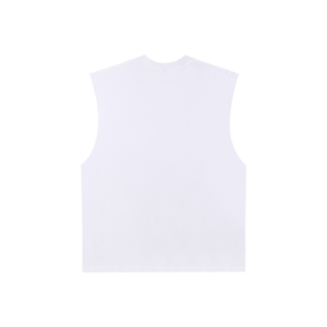 STILL. Raw Edge Cotton Tank Top — longline cotton tank with frayed raw edges