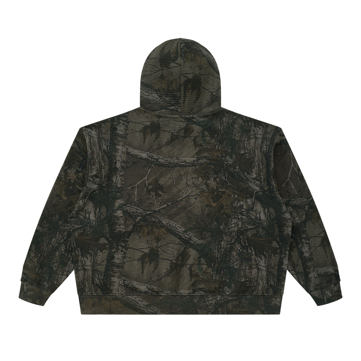 STILL. Unisex Waffle Tree Camo Boxy Hoodie, additional view