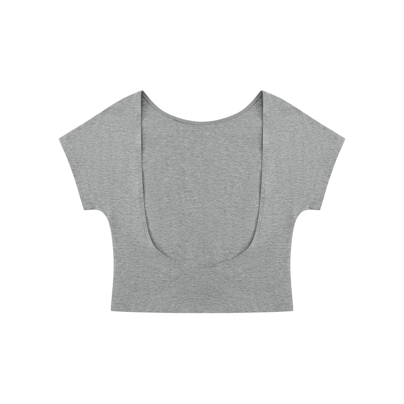 STILL. Women's Open Back Top — cropped stretch-cotton open back top