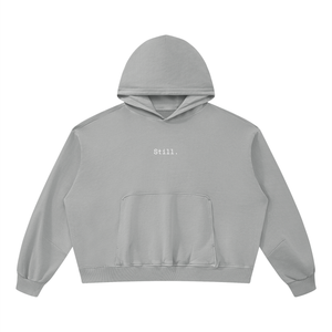 STILL. Boxy Vintage Wash Hoodie — garment-washed cotton hoodie