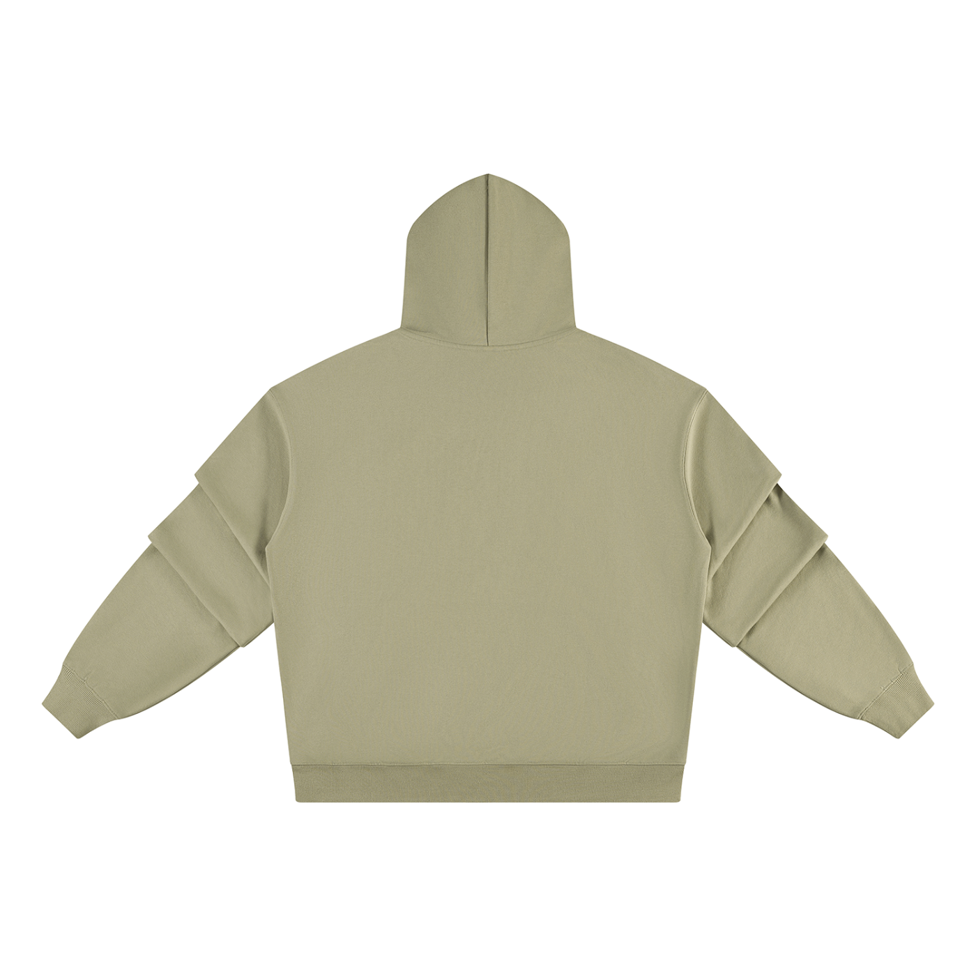 STILL. Heavyweight Ruched Sleeve Hoodie — 420 gsm fleece hoodie