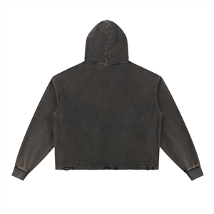 Vintage Washed Frayed-Hem Hoodie image 7