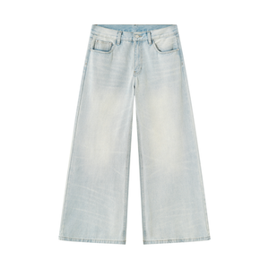 STILL. Men's Light Wash Wide Leg Jeans in Light Wash Blue