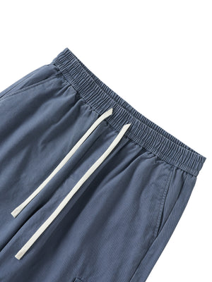 Still. Drawstring Waist Straight Leg Cargo Pants