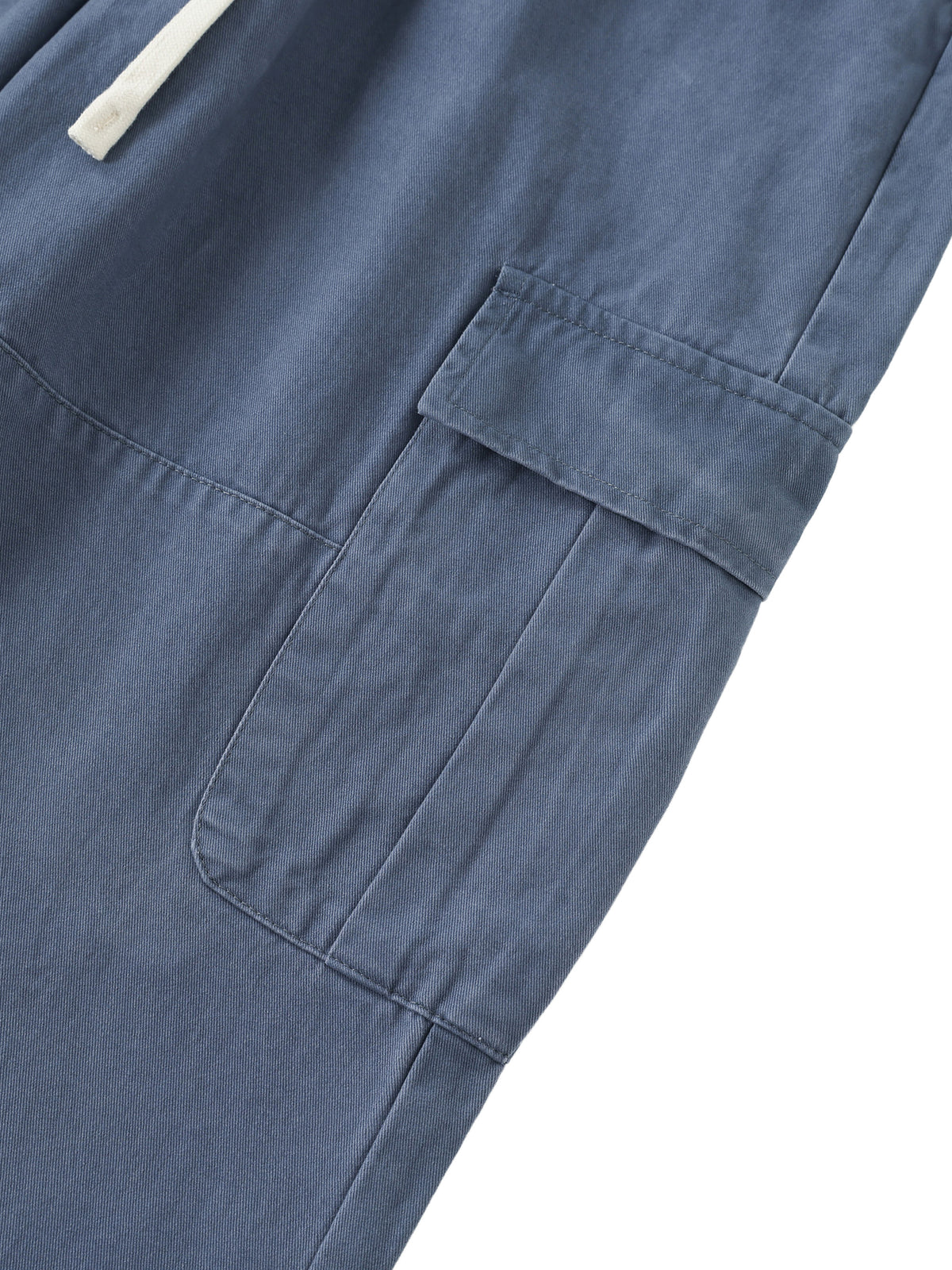 Still. Drawstring Waist Straight Leg Cargo Pants