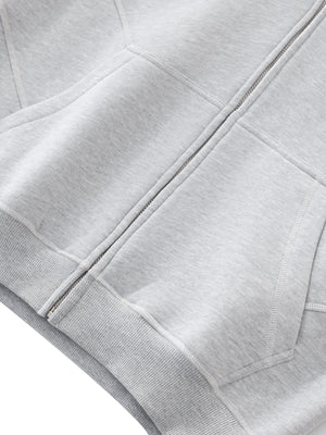 STILL. Contrast Stitch Boxy Zip Hoodie, additional view