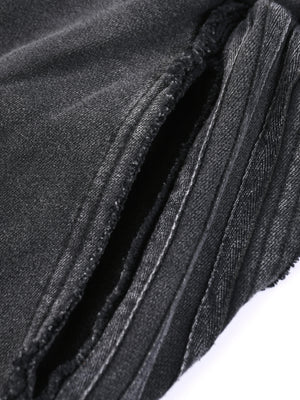 STILL. Vintage Washed Tape Raw Edge Sweatpants, detail view