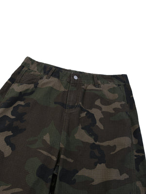 STILL. Camo Barrel Leg Cargo Pants, additional view