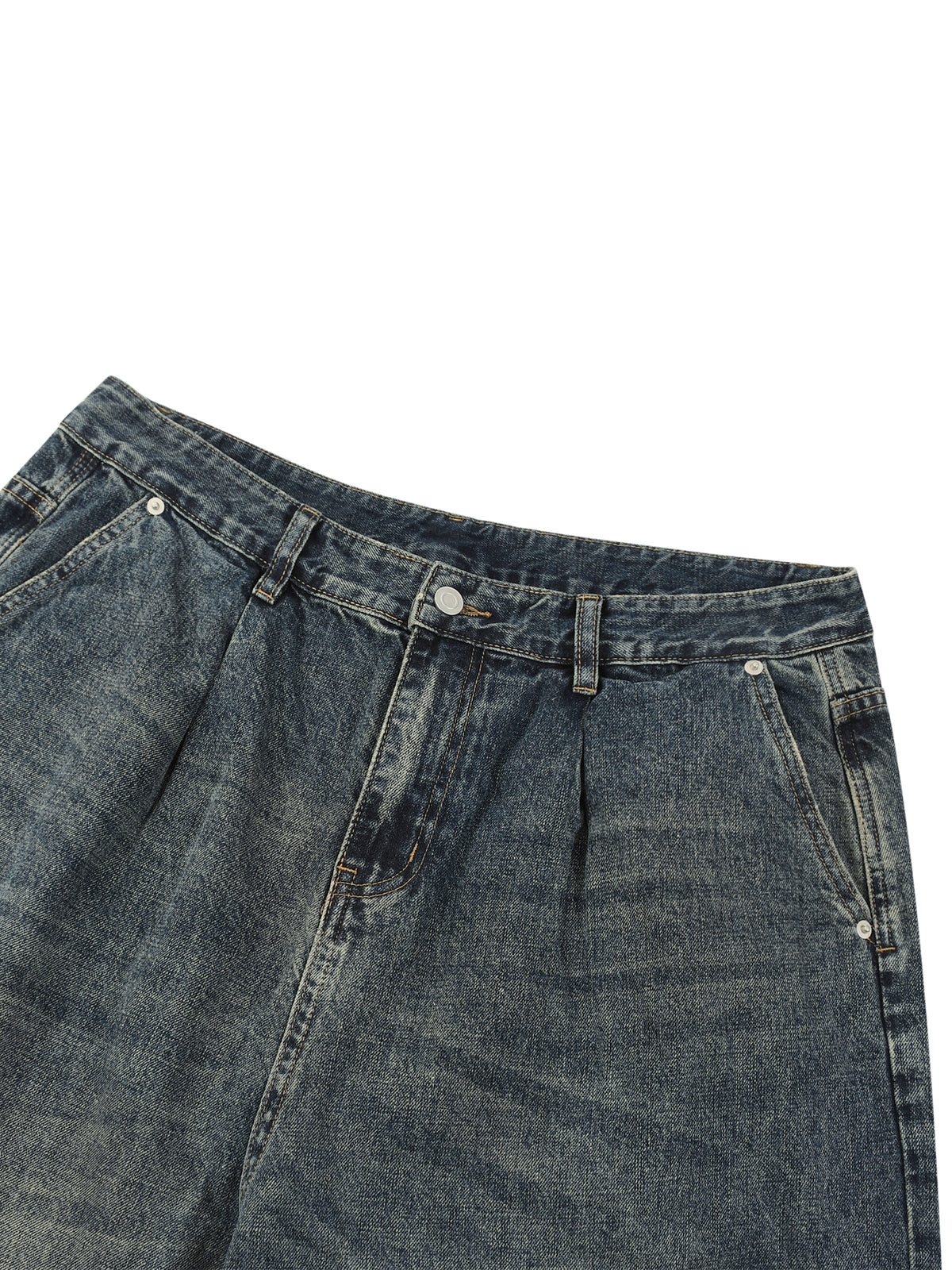 STILL. Men's Pleated Wide Leg Jeans, additional view