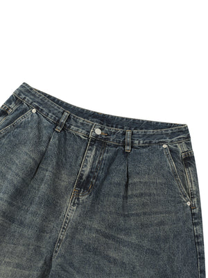 STILL. Men's Pleated Wide Leg Jeans, additional view