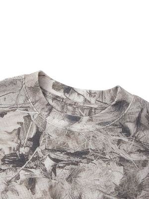 STILL. Unisex Tree Camo Waffle Long Sleeve T-Shirt, additional view