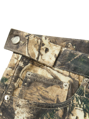 STILL. Men's Tree Camo Barrel Leg Pants, detail view