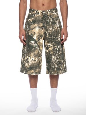 STILL. Men's Tree Camo Shorts, worn by a model