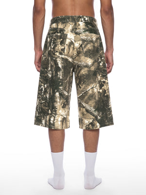 STILL. Men's Tree Camo Shorts, worn by a model